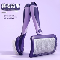 Ensemble peigne et brosse courbés en plastique Hartley pour toilettage de chiens et chats, style Bichon Frise Teddy