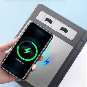 Carnet <span class=keywords><strong>rechargeable</strong></span> personnalisé Batterie externe 10000mah intégrée Chargement sans fil 80 feuilles Journal A6 A4 Business Office Spiral Design - Product Image 3