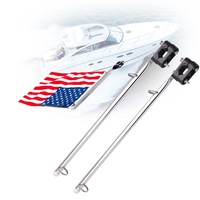 7/8 "-1 1/4" Montaje en riel de acero inoxidable Barco Púlpito Personal Barco Yate Bandera Marina Poste