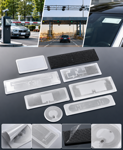 Passive Long Range UHF RFID Vehicle Windshield Label for Parking Management Toll Collection and Auto Identification - Product Image 2