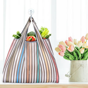 Bolsa de Compras Plegable Reutilizable Ecológica con Logotipo Personalizado, Bolsa de Poliéster para Supermercado, Reciclable para el Hogar - Product Image 3