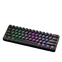 IP61 61 Keys RGB Light 19-Key Rollover Membrane Mechanical Feels Keyboard Quiet Typing Silent Press Office USB Plastic