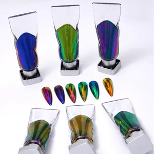 Poudre de Chrome pour ongles, prix d'usine, vernis à ongles de marque privée, poudre de miroir liquide de Chrome magique