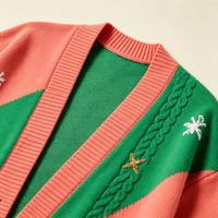 Ensemble de vêtements pour femmes à manches longues, nouvelle collection, robe et cardigan long brodé à ouverture frontale, pull en maille torsadée