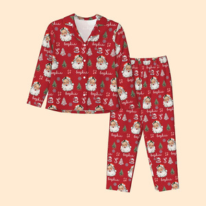 In theo yêu cầu tùy chỉnh sữa lụa dài tay áo đồ ngủ bán buôn nút xuống ngủ Pijama 2 pcs Femme Pyjama phụ nữ Pajama Set - Product Image 3