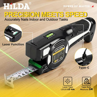 Télémètre laser portatif 2-en-1 avec fonction de nivellement automatique et niveau laser croisé