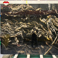 Revêtement mural en granit naturel de luxe, grand format, moderne, beige cosmique doré, vignes, Brésil, dessus de table à manger, rebord de fenêtre