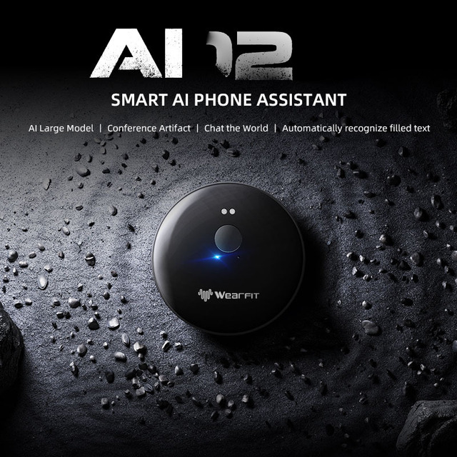 Ai102 (Wearfitpro) Intelligent Phone Assistant Sticker IPS 2.4inch Touch Screen 50+ Languages Text-to-Speech Translation