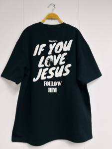 Áo thun nam oversize chất dày 100% cotton, in nổi, màu đen trắng, số lượng lớn, thiết kế tùy chỉnh - Product Image 4