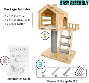 Haute qualité grand arbre à <span class=keywords><strong>chat</strong></span> grattoir luxe bois <span class=keywords><strong>chat</strong></span> Condo avec hamac sisal matériel mignon et <span class=keywords><strong>pas</strong></span> <span class=keywords><strong>cher</strong></span> <span class=keywords><strong>chat</strong></span> tour - Product Image 5