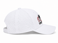 Casquette de baseball personnalisée avec logo brodé plat, 100% coton sergé blanc, visière incurvée, style Dad Hat, unisexe, sportive et décontractée, motif Fruits/Léopard Quatre