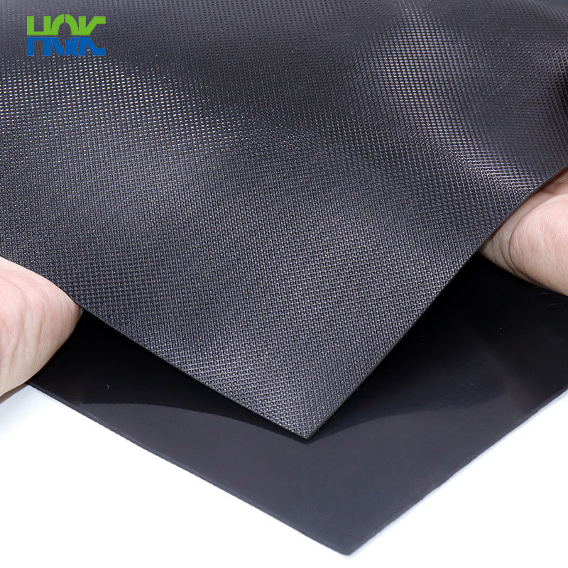 Black Silicone Rubber Sheet Grid Texture
