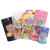 Emballages Mylar personnalisés résistants aux enfants, 1g, 3.5g, 7g, pochettes refermables découpées à la forme, anti-odeurs, pour la vente au détail de bonbons et friandises comestibles