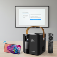 Vente chaude Projecteur DLP P12 Batterie 9000mAh 1080P 300 Lumens ANSI Android 9 Mise au point automatique 16 Go Projection courte 4K Cinéma maison Extérieur