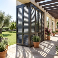 Volets extérieurs pliants sur mesure en aluminium, volets de porte extérieurs, volets de plantation avec serrure pour la vente en gros