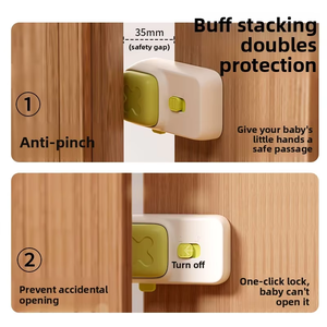 Tope de puerta de silicona de doble seguridad antipinzamiento a prueba de niños, sin perforación, autoadhesivo, protector de puerta, cuña para puerta - Product Image 5