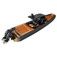 Yacht de Luxe Certifié CE 12m 34ft 40ft avec Cabine, Bateaux Semi-Rigides Gonflables en Aluminium Soudé avec Tube Hypalon Orca