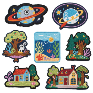 Custom Factory Embroidered Hook and Loop <strong>Patch</strong> Iron-On Felt Fabric Style - Product Image 1