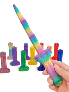 Épée télescopique miniature créative en plastique imprimée en 3D, épée à lancer, poignard, jouet de décompression, nouveauté pour l'extérieur, cadeau pour enfants - Product Image 5