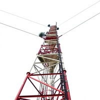 Tour de soutien en acier galvanisé de 60 m à technologie professionnelle pour réseau LTE et pylon de communication rurale
