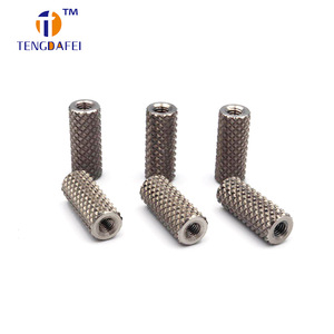 Tengdafei <b>M3</b> Titanium Alloy Knurled Nut Double-Ended <b>Screw</b> TC4 Medical Grade Silver Finish For Replace Repair - Product Image 3