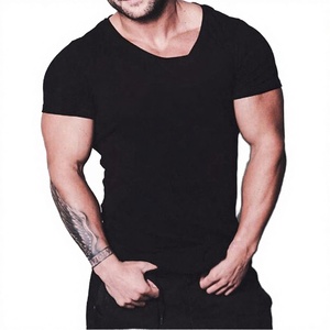 T-shirt décontracté sportif pour homme en coton uni respirant et frais, coupe ajustée, écologique, manches courtes, confortable pour l'été et le quotidien - Product Image 3