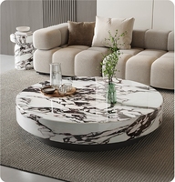 Table basse en marbre naturel sculpté à la main, style français, luxe moderne, antique, en marbre noir, pour salon