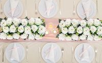 Décorations de table de mariage, centres de table, arrangements floraux, chemins de table, fleurs pour arche de mariage, rangées de fleurs pour tables de salle à manger, décoration d'événements en soie