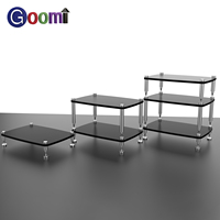 Système de rangement modulaire MRS pour salon, en acier inoxydable et MDF, support HiFi, lecteur CD audiophile, amplificateur, supports en bois massif