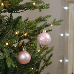 Lot <span class=keywords><strong>de</strong></span> Boules <span class=keywords><strong>de</strong></span> Noël en Verre Rose Brillantes et Finitions Mixtes (Mat/Brillant) <span class=keywords><strong>de</strong></span> 8 cm – Décorations <span class=keywords><strong>de</strong></span> Luxe pour Arbre <span class=keywords><strong>de</strong></span> Noël et Fêtes – Idéal pour Cadeaux - Product Image 3