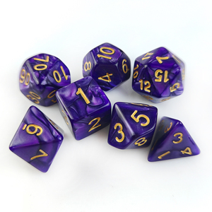 Acrylic Dnd <span class=keywords><strong>Dice</strong></span> <span class=keywords><strong>Set</strong></span> 7Pcs Đá Cẩm Thạch Tím Đa Diện Trò Chơi <span class=keywords><strong>Dice</strong></span> Cho Dungeons Và Dragons Bảng Trò Chơi Vai Trò Chơi Trò Chơi <span class=keywords><strong>Dice</strong></span> - Product Image 5