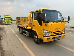Used ISUZU 4T Diesel Manual <b>Flatbed</b> Towing Wrecker <b>Truck</b> for Vehicle Rescue - Product Image 1
