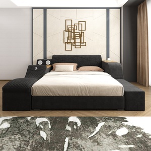 <span class=keywords><strong>Lit</strong></span> intelligent multifonctionnel moderne en tissu, taille Queen/<span class=keywords><strong>King</strong></span>, avec massage électrique, meubles de chambre à coucher, <span class=keywords><strong>lit</strong></span> réglable, meuble TV - Product Image 6