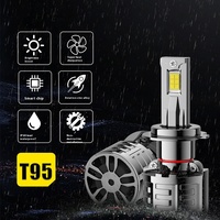 120W Décodage LED Phare de voiture H4 H7 Plug Play 6000K 12V Alliage de zinc Double Tube de cuivre Aluminium Compatible avec Accord X3 X5 X5
