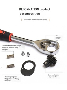 Ensemble d'outils d'entretien automobile multifonctionnel de 12 pièces, clé à cliquet à douille rapide avec combinaison pour une réparation automobile efficace - Product Image 3