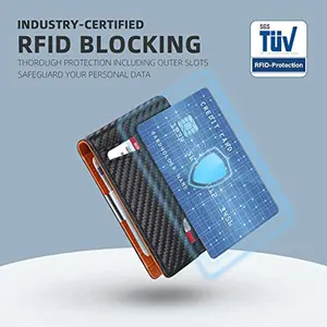 Slim Men Wallet Front tasche Minimalist Wallet RFID Blocking Money Clip Wallet