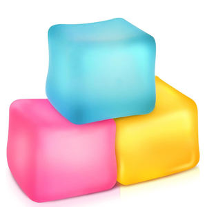 Сжатые сенсорные игрушки, светящиеся рельефные мягкие игрушки, декомпрессирующие Смешные блестящие красочные кубики льда, шарики для снятия стресса для детей - Product Image 3