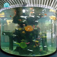 Chine fabricant nouvelle conception produits d'aquarium poisson artificiel rond grand aquarium acrylique