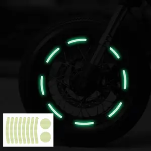 Lvfan FY001 바디 반사 야광 스티커 자동 자전거 충돌 방지 경고 표지판 자체 접착 발광 형광