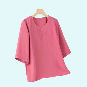 4.6 Dollar modèle WEK001 taille XL-5XL Blouses <span class=keywords><strong>Big</strong></span> <span class=keywords><strong>Mama</strong></span> vente en gros grande taille modeste femmes belles Blouses et hauts avec des couleurs - Product Image 5