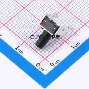 GT-TC101B-H100-L1 Tactile Switch Through hole,6x7.5mm Switch Single Pole Single Throw Round Button 2.5N Right Angle Insert - Product Image 2