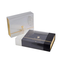 Petite boîte magnétique portable à rabat étroite, multi-compartiments, avec impression extérieure dégradée pastel, mini kit de voyage pour sérum, boîte personnalisée pour soins de la peau