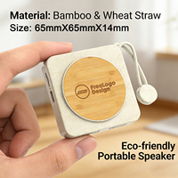 Eco-friendly Plastic BT USB Speaker Retro Vinyl Record Style Magnetic Fridge Speaker Sustainable Tech Gift Custom Logo