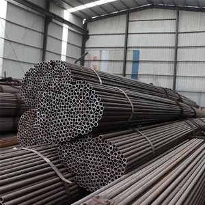 Hot Rolled Carbon Alloy Seamless Steel Pipe St52 Q355 Hot Sale Drill Fluid Boiler Applications 6m Length Welding Service Shape
