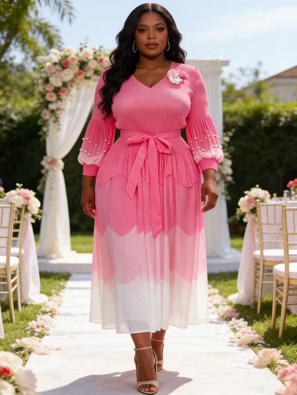 Elegant Lady Long Dress Design - High Quality Fashion