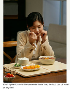 <span class=keywords><strong>Plaque</strong></span> chauffante électrique extra large pour réchauffer les aliments Plateau chauffant rapide en verre compact 400W <span class=keywords><strong>Plaque</strong></span> chauffante pliable - Product Image 4