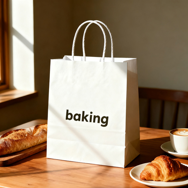 Recycled Kraft Disposable Paper Bag for Fast Food for Bread and Sandwiches with Lamination for Milk and Sushi Use