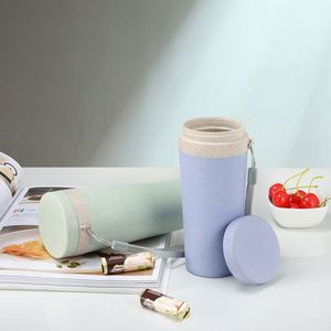 Gobelet réutilisable en paille de blé à double paroi 2026, personnalisable avec logo, portable, pour la vente en gros - Product Image 6