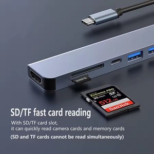 อะแดปเตอร์ USB ฮับ4K 60Hz 30Hz <span class=keywords><strong>Type</strong></span> <span class=keywords><strong>C</strong></span> HD 2.0 3.0 USB <span class=keywords><strong>iPad</strong></span> Pro M1อุปกรณ์เสริมสำหรับพีซี - Product Image 5
