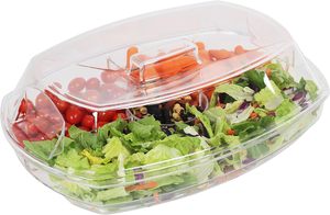 4 Compartment Transparent Lid Appetizers on Ice Tray With Lids Fruit <strong>Serving</strong> Trays Party Platters Ice Chilling Fruit Tray - Product Image 3